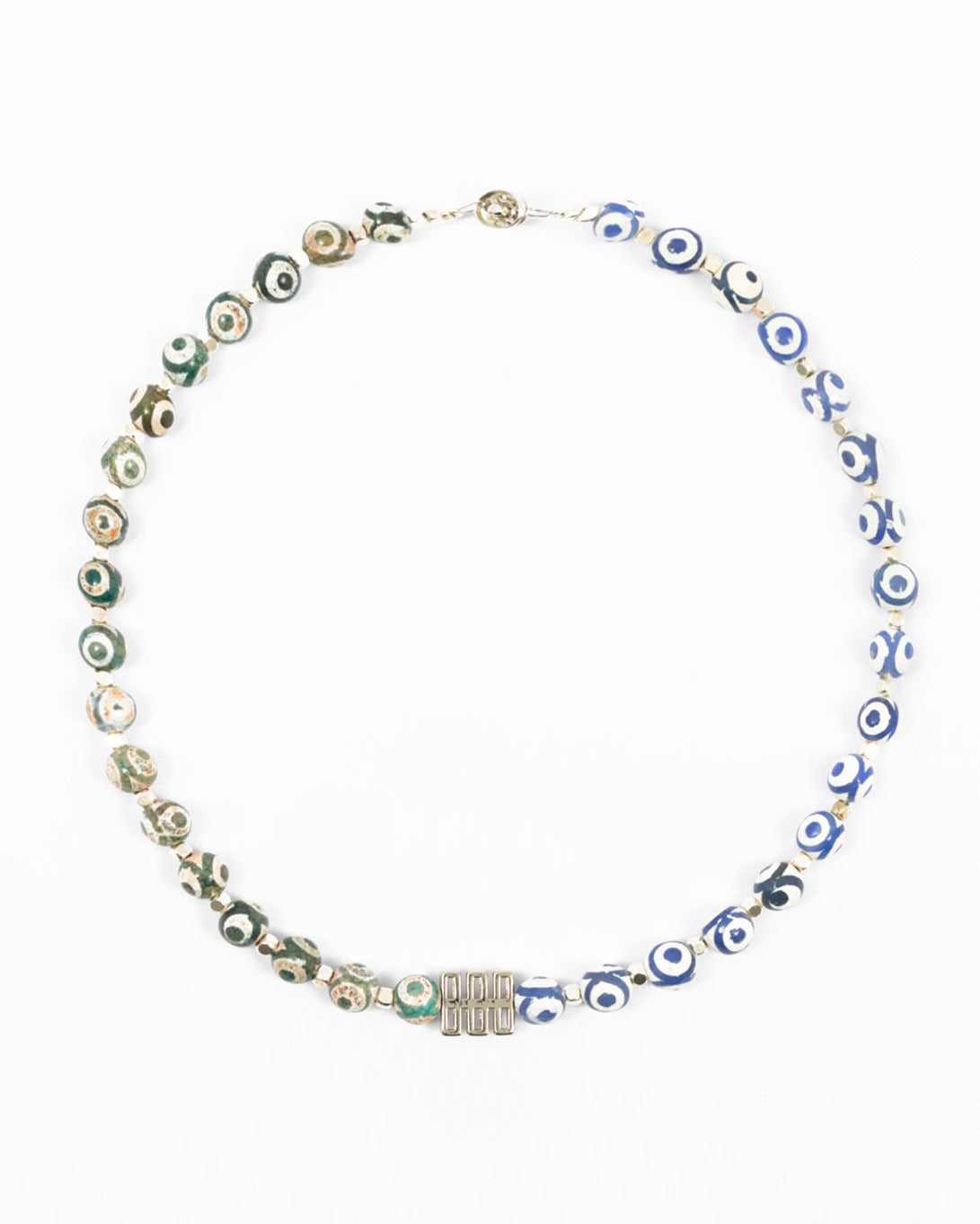 Green and Blue Eye Necklace