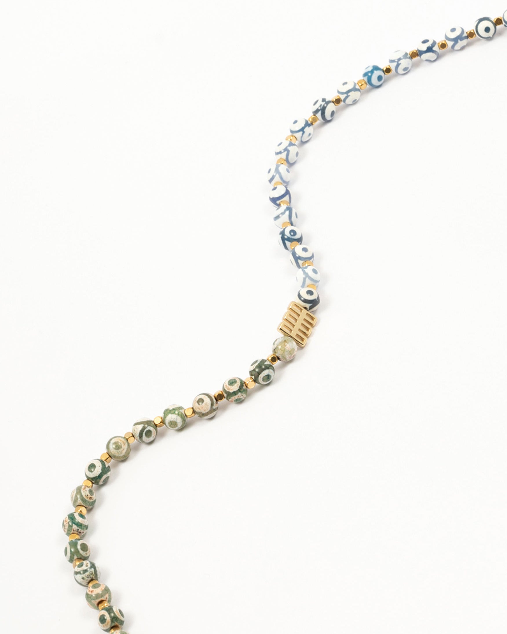 Green and Blue Eye Necklace