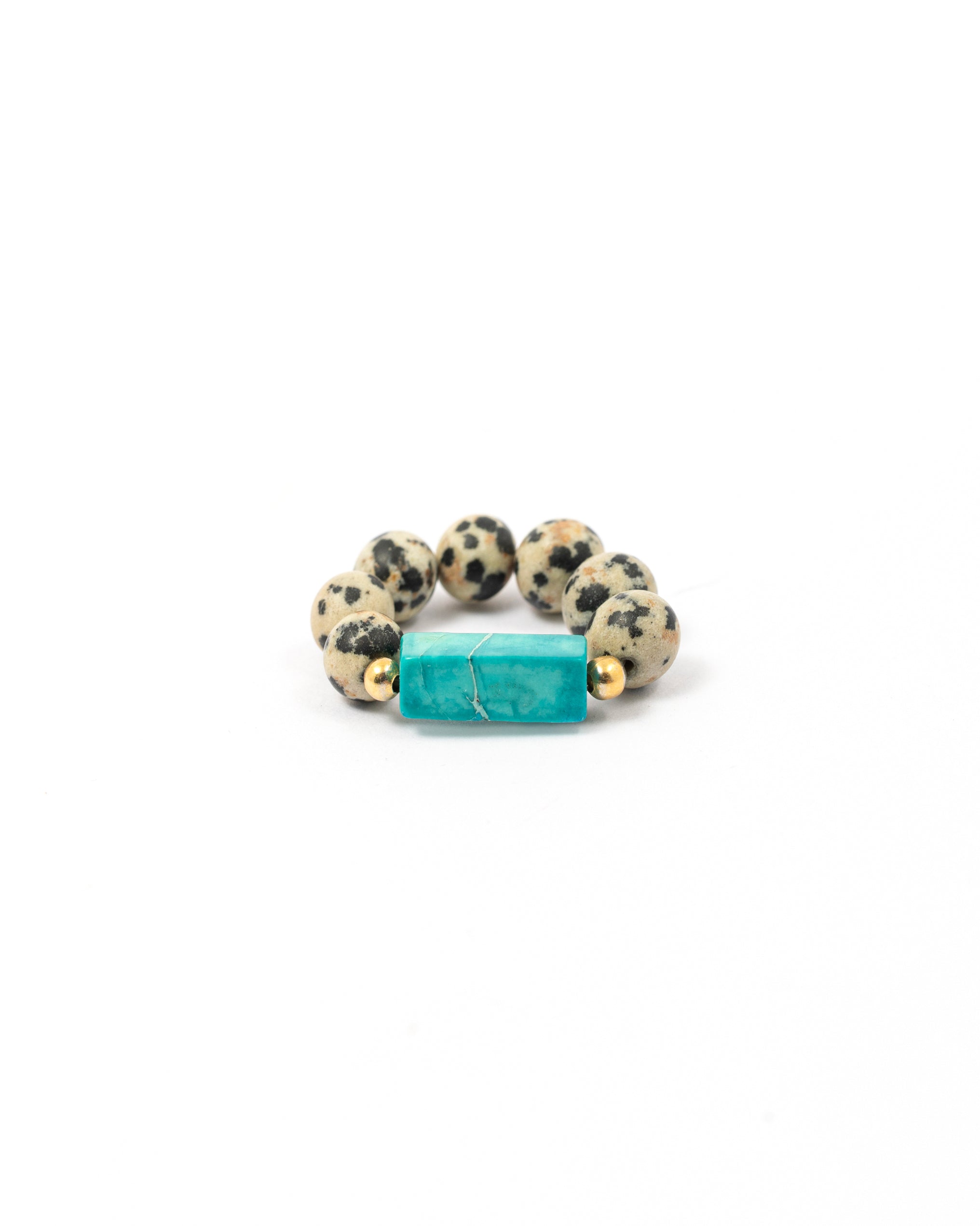 Dalmatian Ring Bold with Turquoise