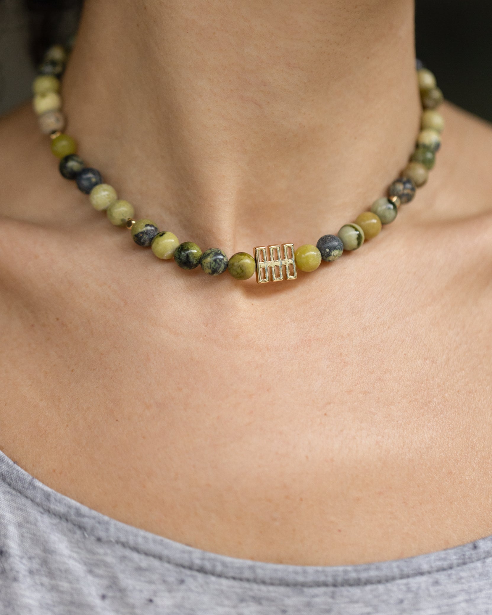 Grass Yellow Turquoise Choker