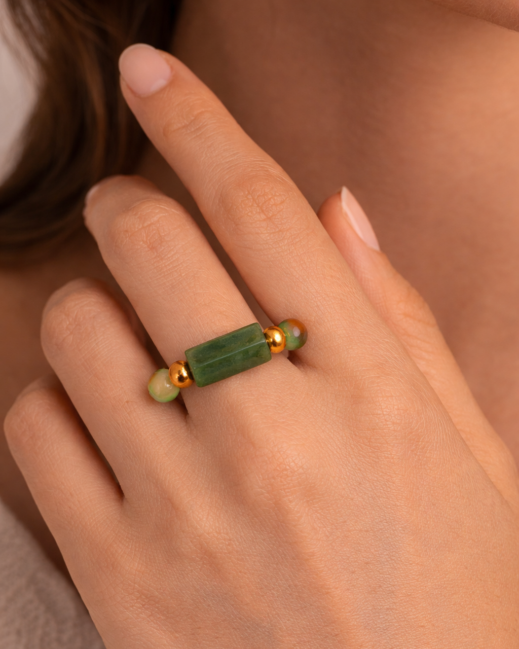 Another Colourful Agate Ring