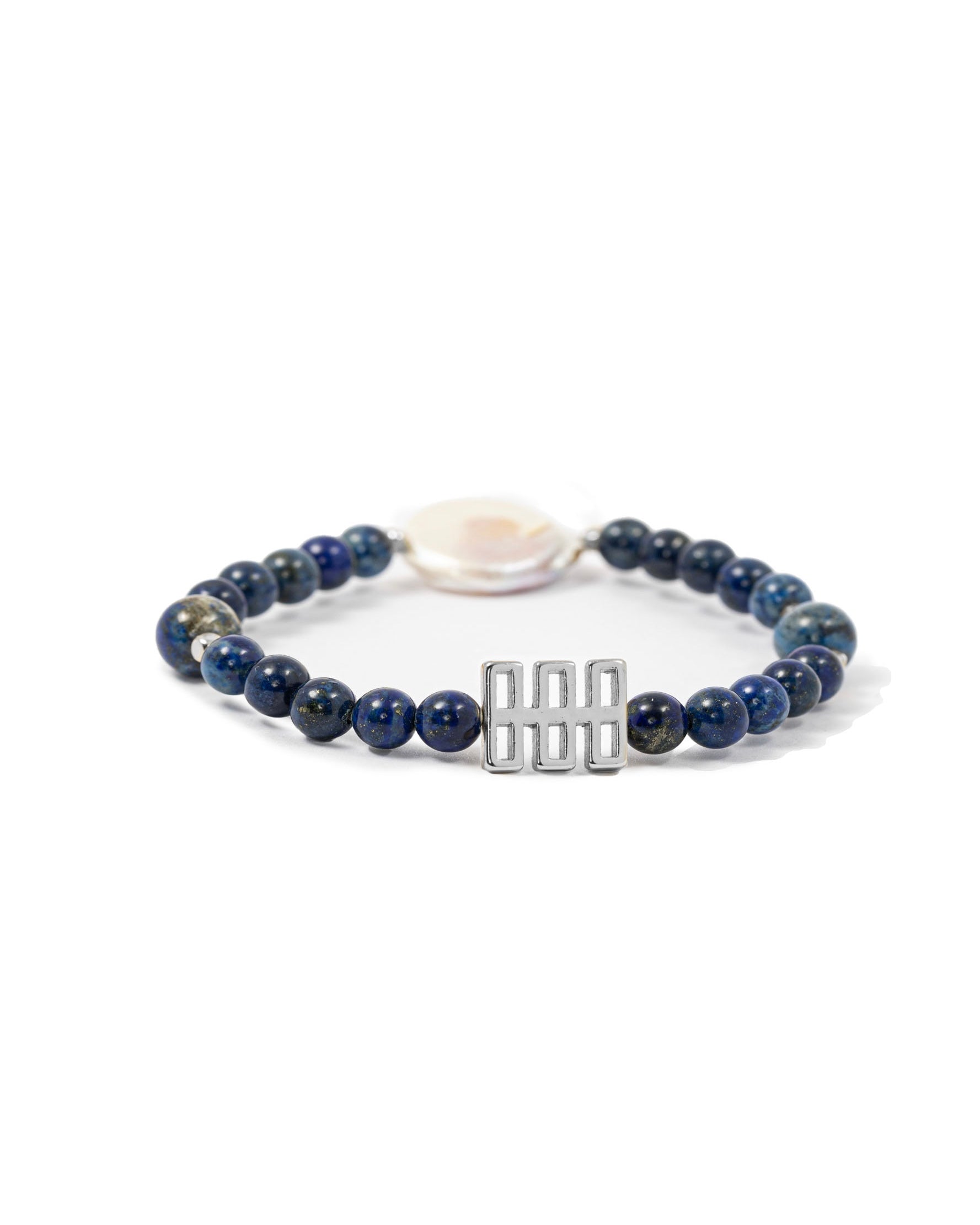 Lapis Lazuli Bracelet with Baroque Pearl