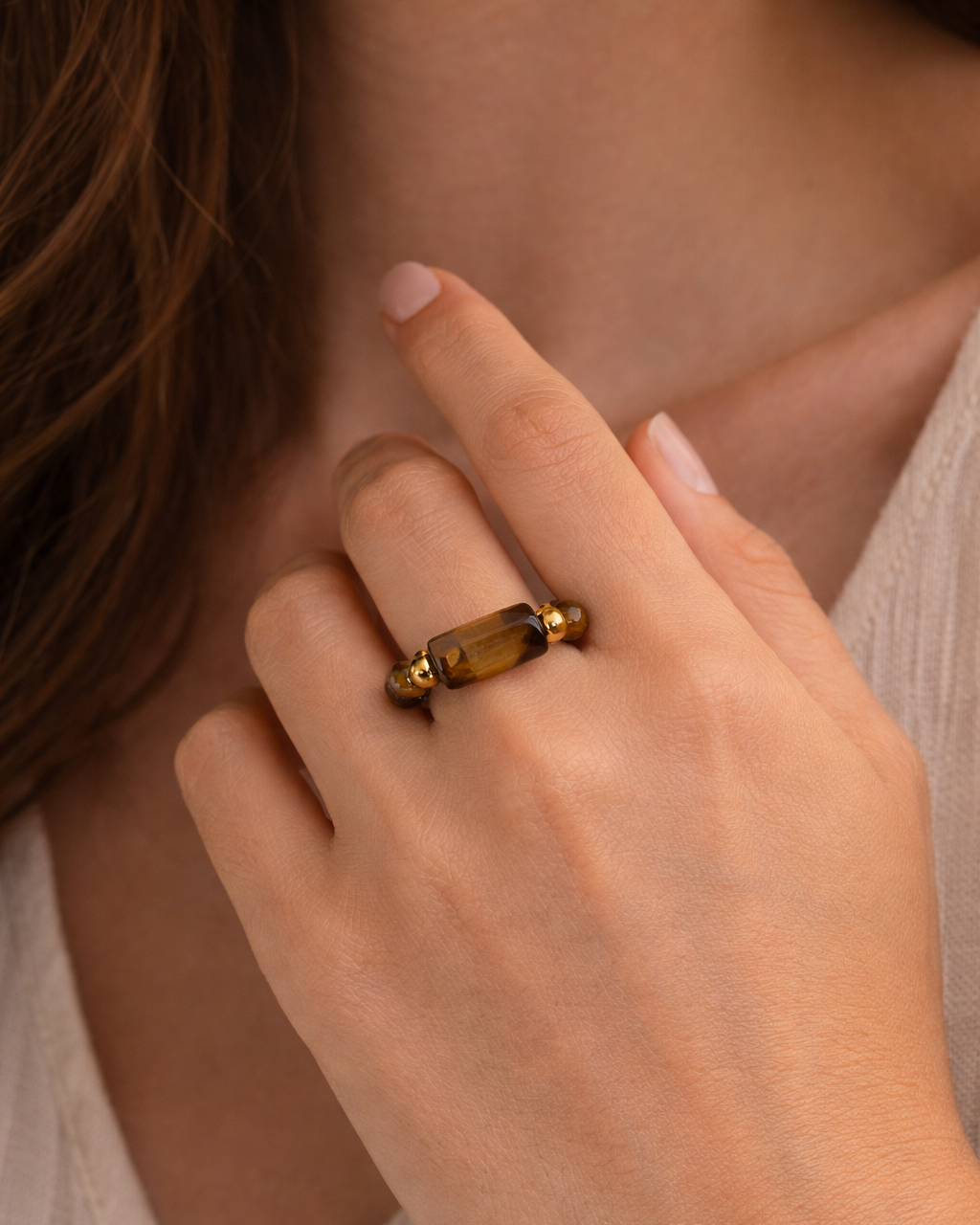 Brown Tiger Eye Ring