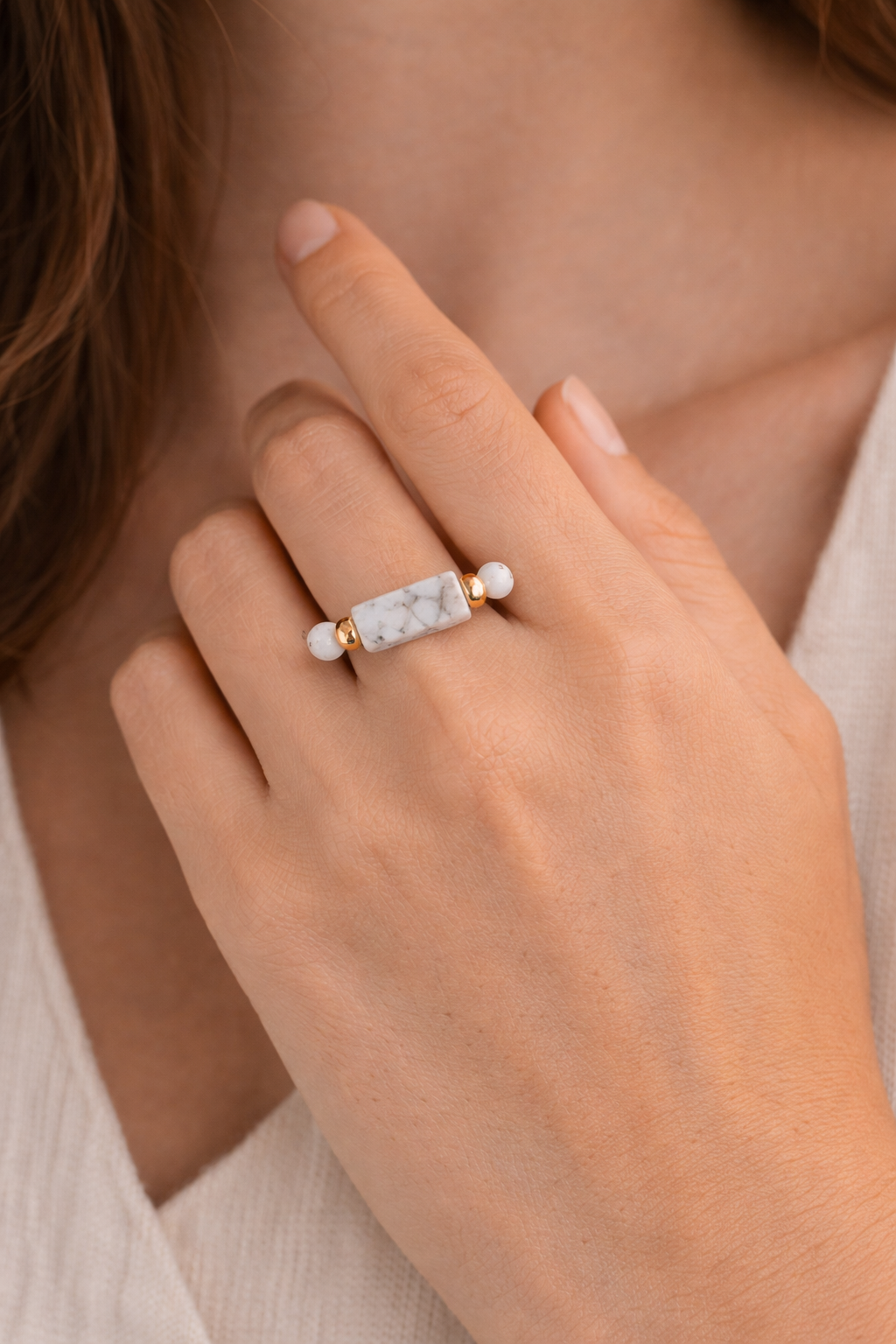 Howlite Ring
