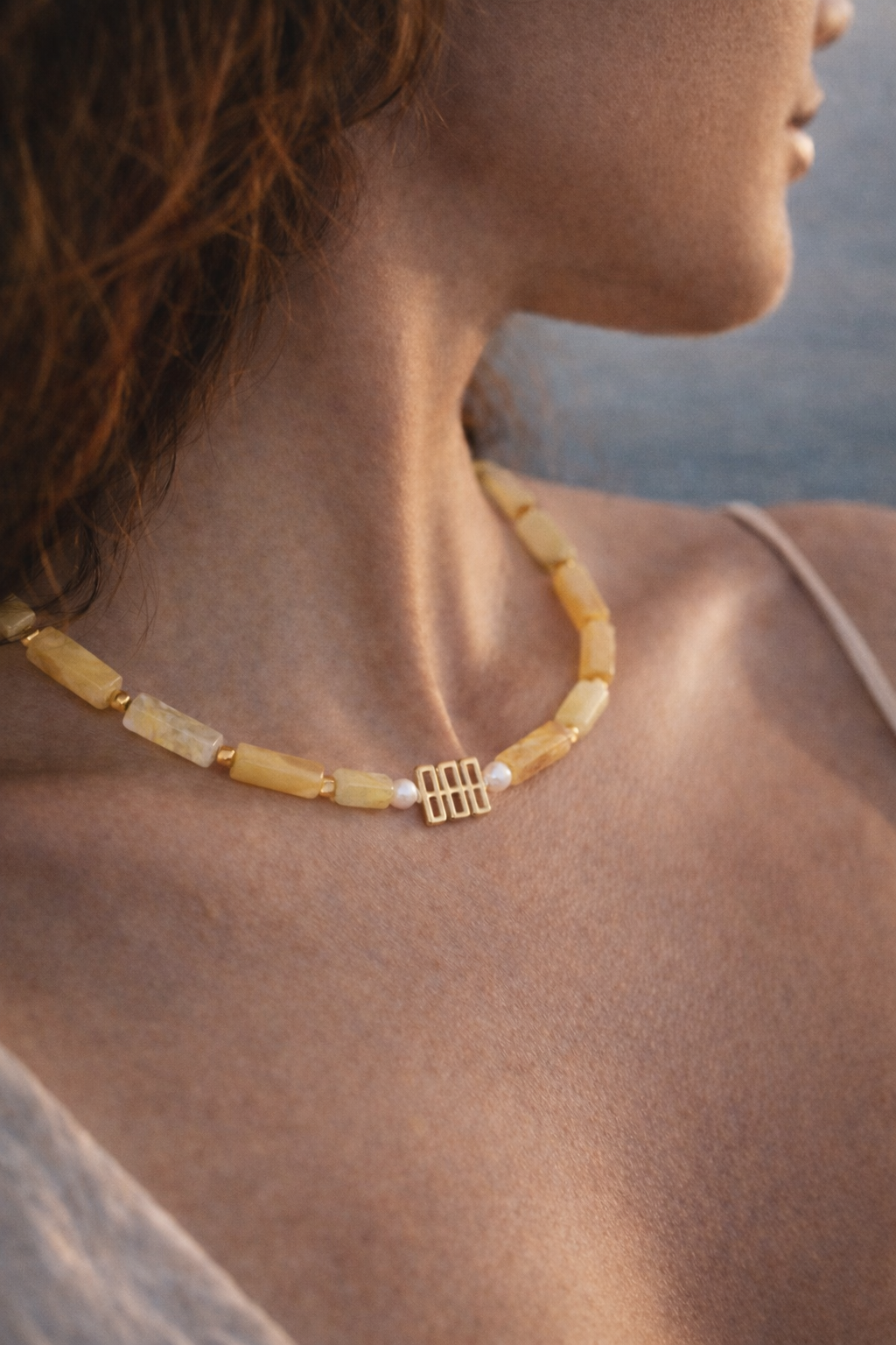 Yellow Quartz Necklace