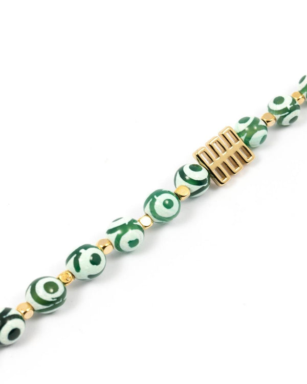 Bright Green Eye Necklace