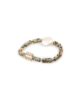 Dalmatian Jasper Bracelet with Baroque Pearl
