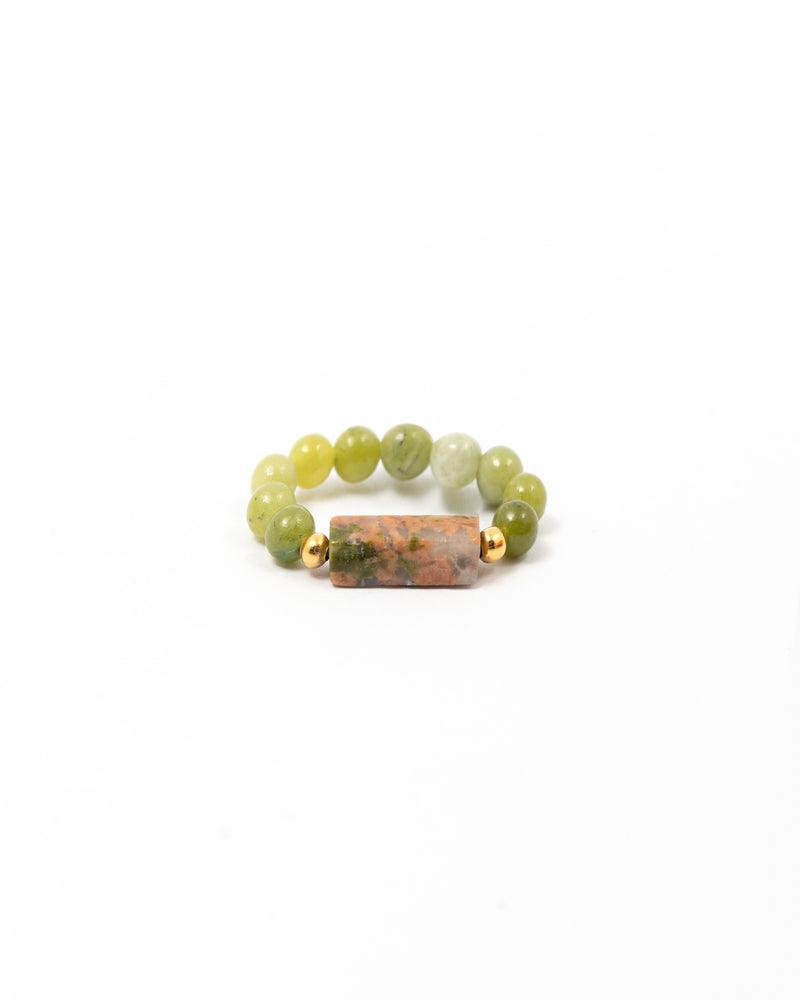 Jade Ring with Unakite