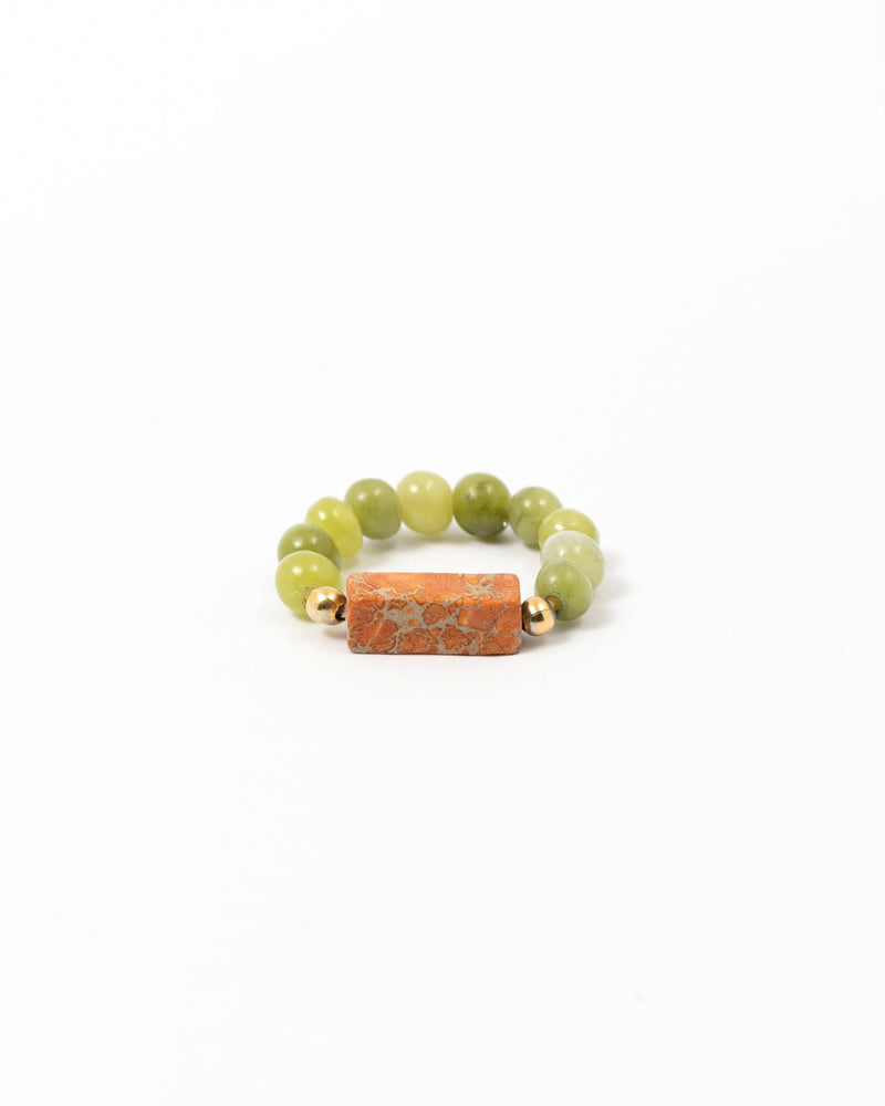 Jade Ring with Orange
