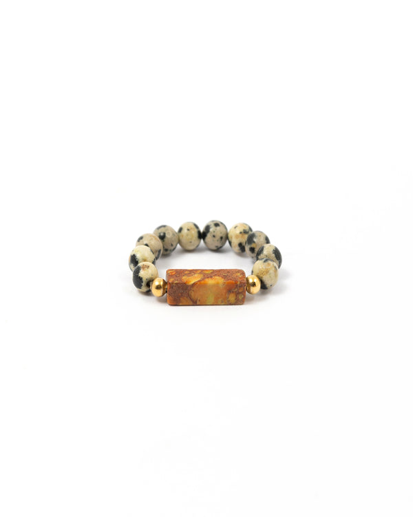 Dalmatian Ring with Green Imperial