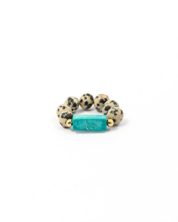 Dalmatian Ring Bold with Turquoise