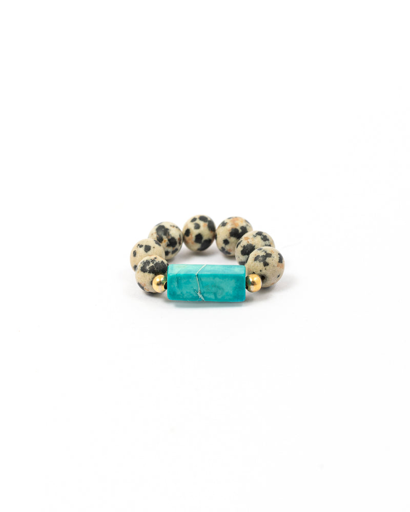 Dalmatian Ring Bold with Turquoise