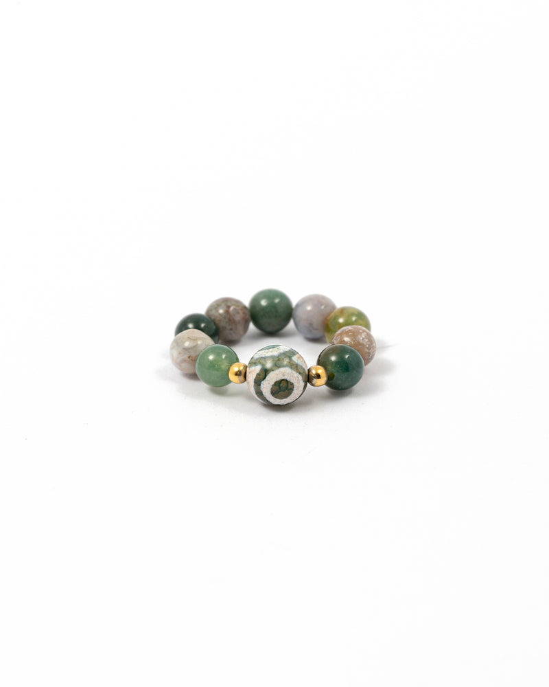 Indian Agate Eye Ring