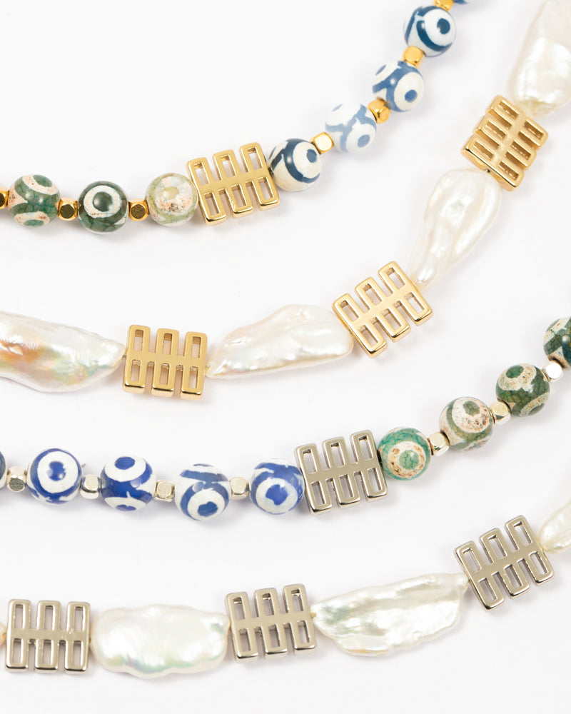 Green and Blue Eye Necklace