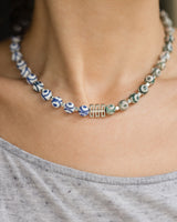 Green and Blue Eye Necklace