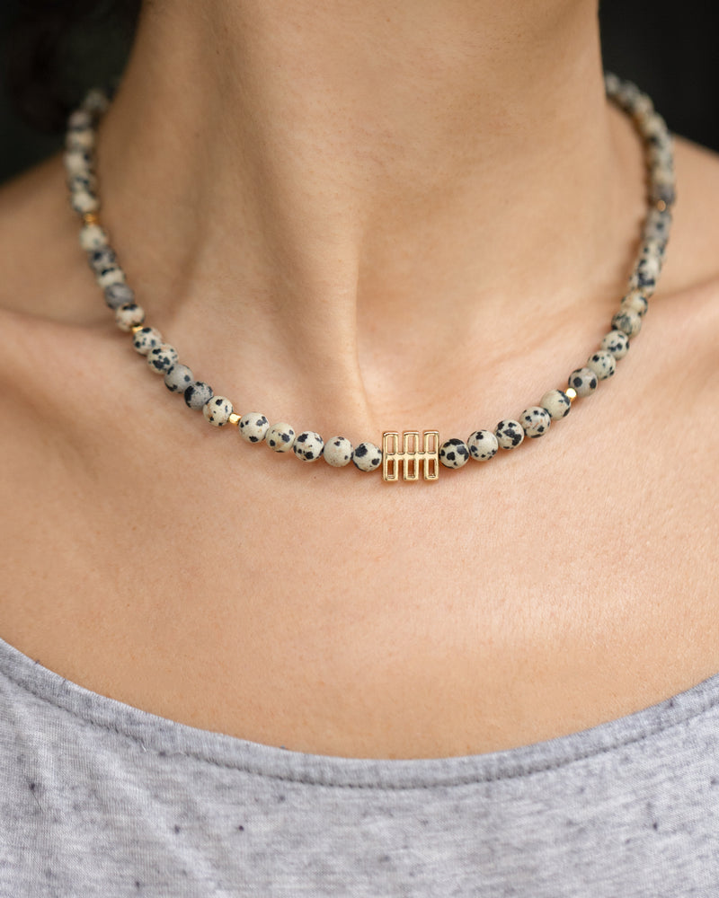 Dalmatian Jasper Choker (6mm)