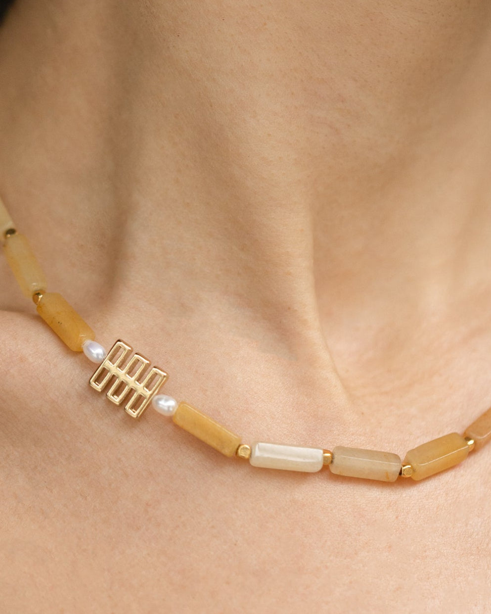 Yellow Quartz Necklace