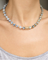 Green and Blue Eye Necklace