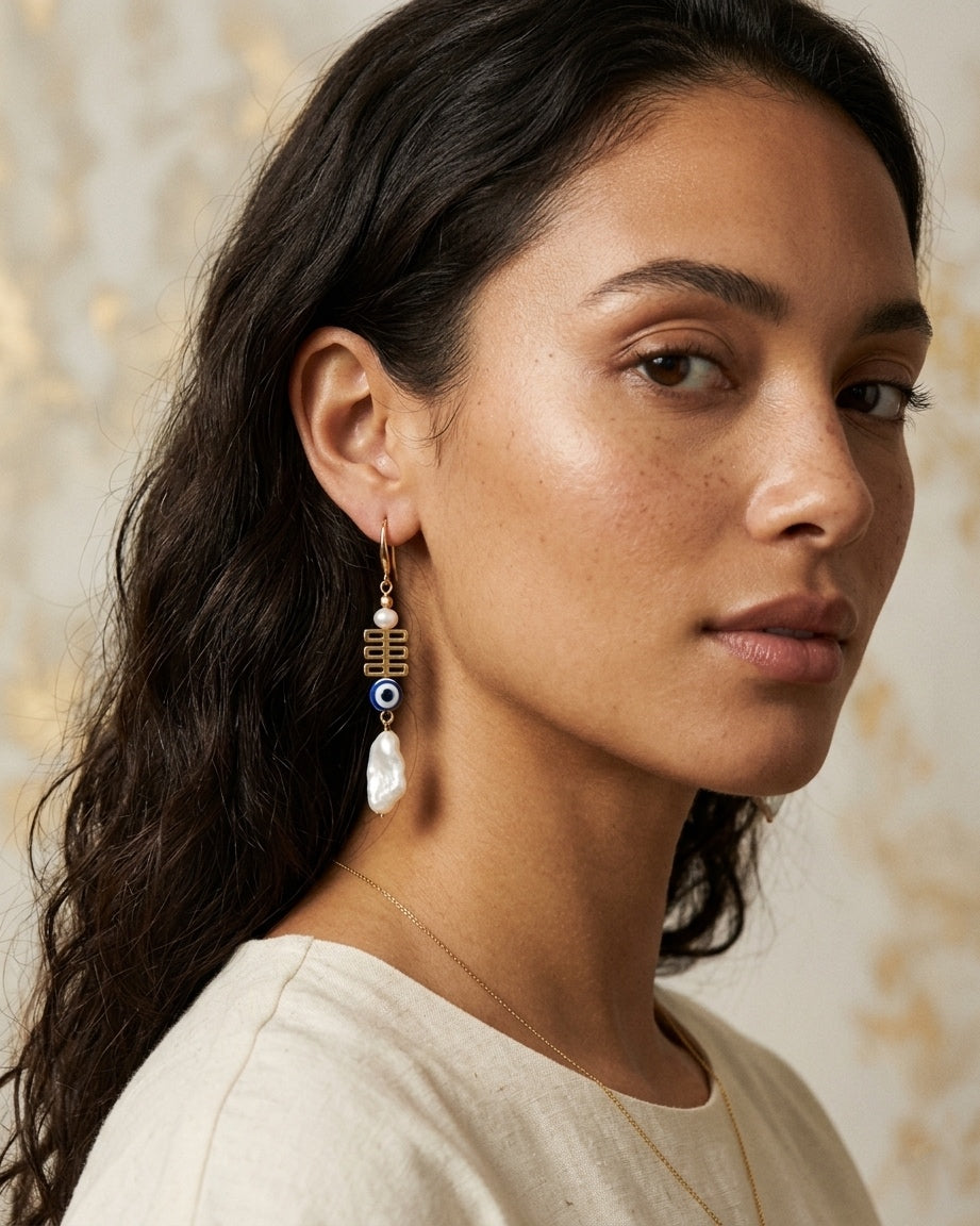 Blue Gaze Drop Earring