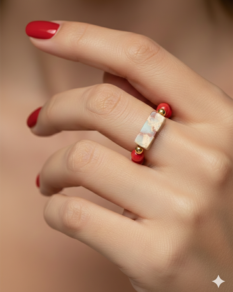 Red Coral Ring