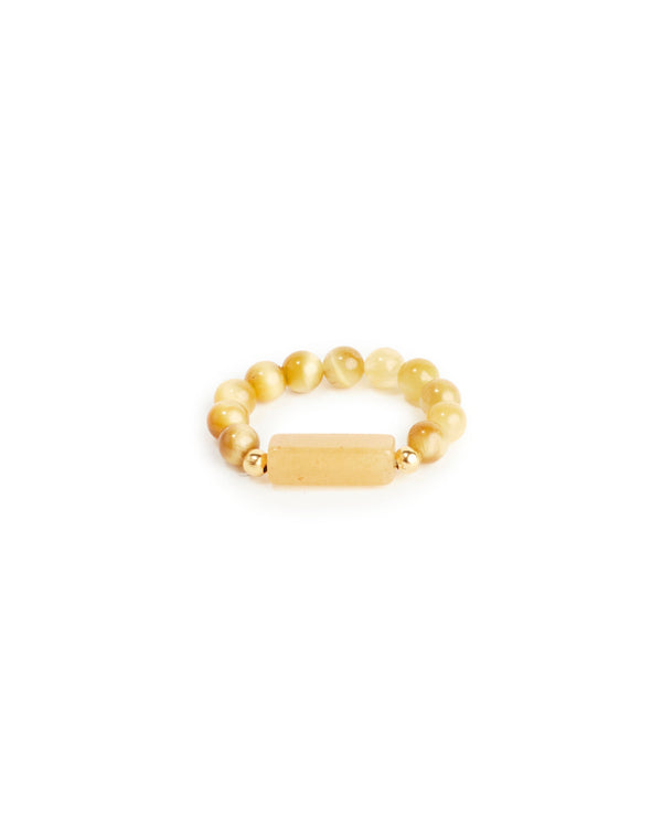 Yellow Tiger Eye Ring