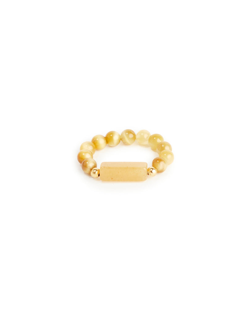 Yellow Tiger Eye Ring