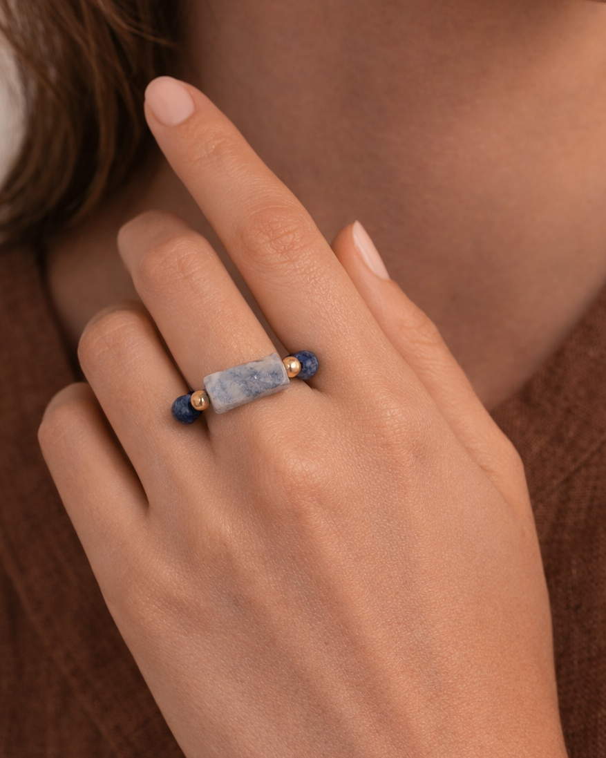 Lapis Lazuli Ring with Sodalite