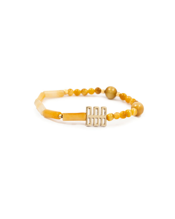 Yellow Quartz and Tiger Eye Bracelet